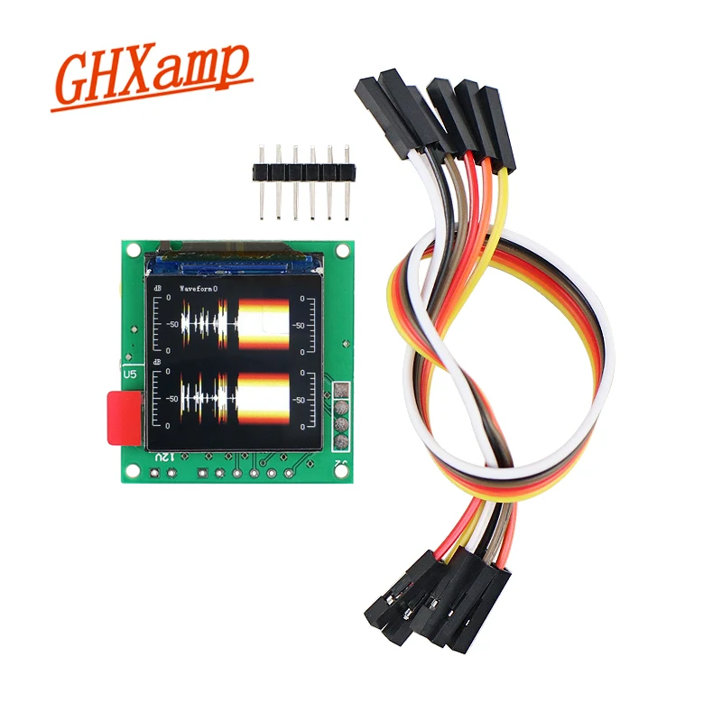 GHXAMP 1.3 Palcový TFT Hudobné Spektrum Audio Farebné LCD Spektrum Priebeh indikátor Úrovne Vyrovnávanie Výstupu Obrazovky Hodiny 5V 1pcs
