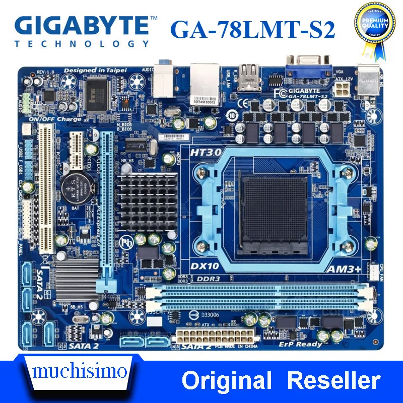 GIGABYTE GA-78LMT-S2 Ploche Dosky 760 G Socket AM3 / AM3+ DDR3 16 G Phenom II/Athlon II Micro ATX UEFI BIOS Pôvodná Používané