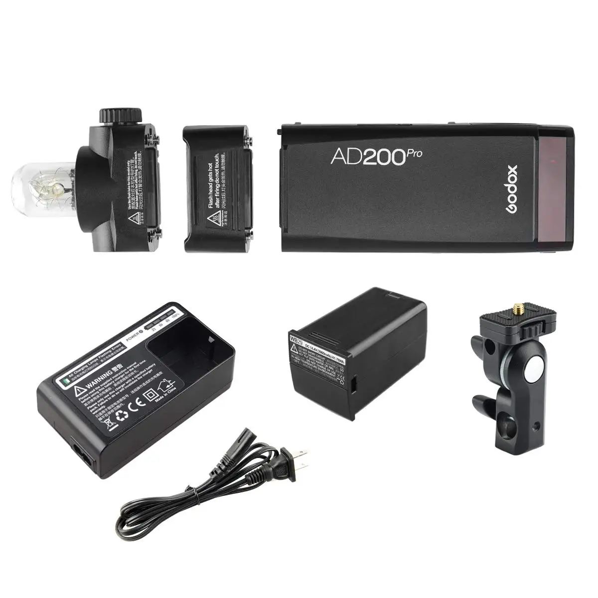Godox AD200 Pro AD200Pro 200Ws 2.4 G Flash Blesk 2900mAh Batérie Holá Žiarovka Speedlite Fresnelove Hlava Pre DSLR Fotoaparát Speedlight