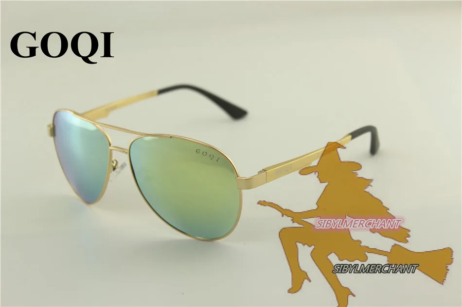 GOQI Značky KULTOVÝ slnečné Okuliare ,Klasická Pilot 61MM Polarizované Menglasses ,Ploché Kovové Odolné Luxusnej kompletnej Balenie Gafas
