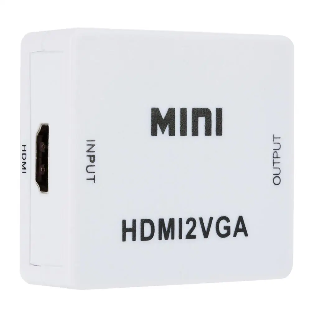 Grwibeou Pôvodný HD 1080P MINI HDMI / VGA Prevodník S HDMI 2 VGA Video Adaptér Box, Adaptér Pre Xbox360 PC DVD PS3, PS4