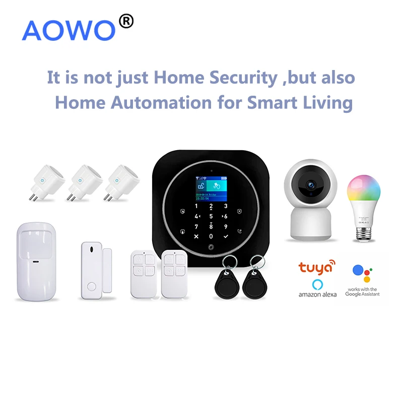 GSM Alarm WiFi Systém Wireless Home Security Alarm Alexa Smart Home Alarm Tuya Smart Home System s RFID podporu Google Alexa