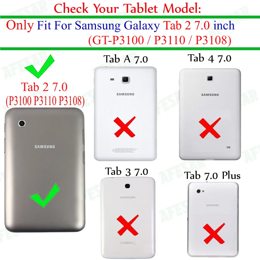 GT-P3100 P3110 P3108 Flip Folio PU Kožené puzdro Stojan Pre Samsung Galaxy Tab 2 7.0 Smart Case Magnetické WiFi 3G Knihy Prípade