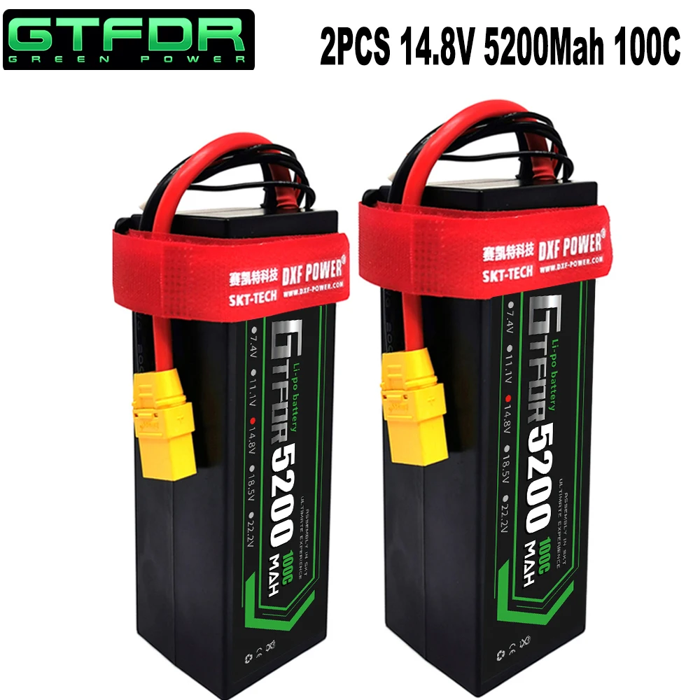 GTFDR 2KS 4S Lipo Batérie 14,8 V V 5200mAh 6200mAh 6500MAH 8400mah 100C 200C 110C 220C pre X-MAXX RC Auto 1/8 1/10 buggy truck
