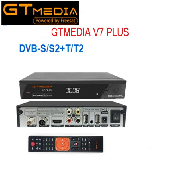 GTmedia V7 Plus Kombinovaný dvb-t2, dvb-s2 Satelitný Prijímač Podpora dvb t2, s2 hevc H. 265 PowerVu Biss Tlačidlo cam Nem Youtube