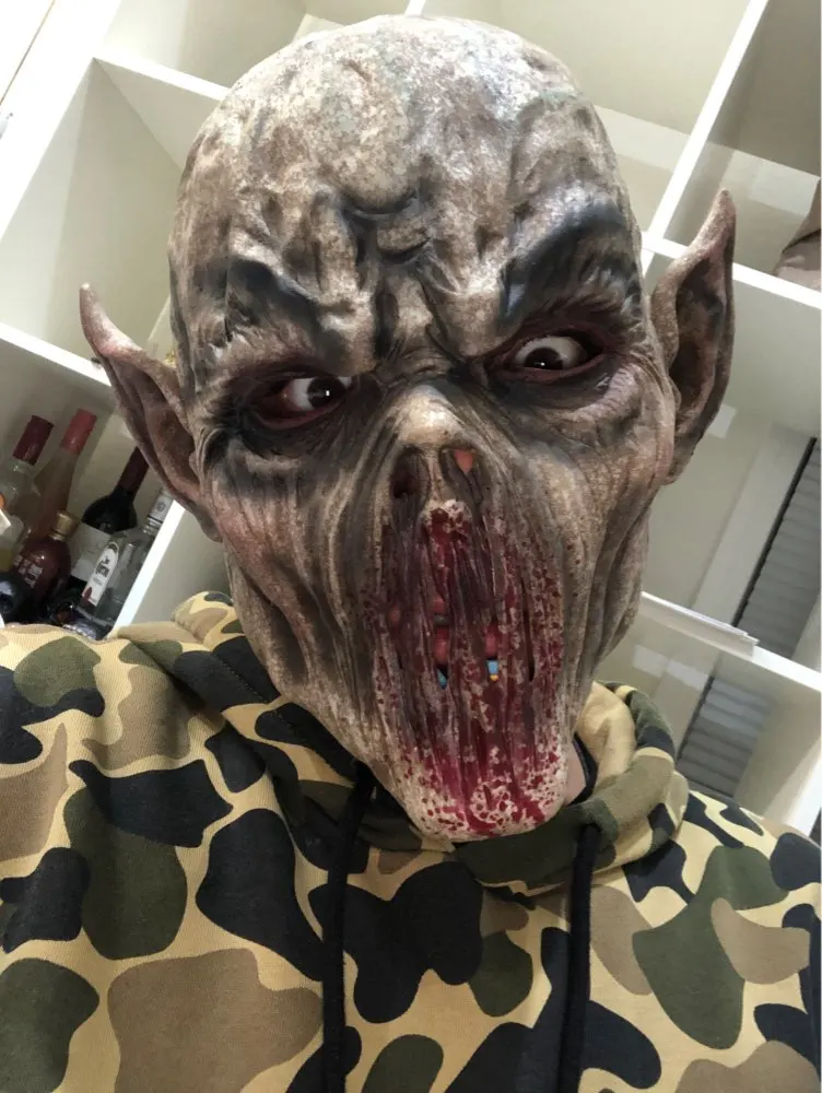 Halloween Krvavé Desivý Horor Maska Pre Dospelých Zombie Monster Upír Maska Latexová Kostým Party Plnú Hlavu Cosplay Maska Maškaráda Rekvizity