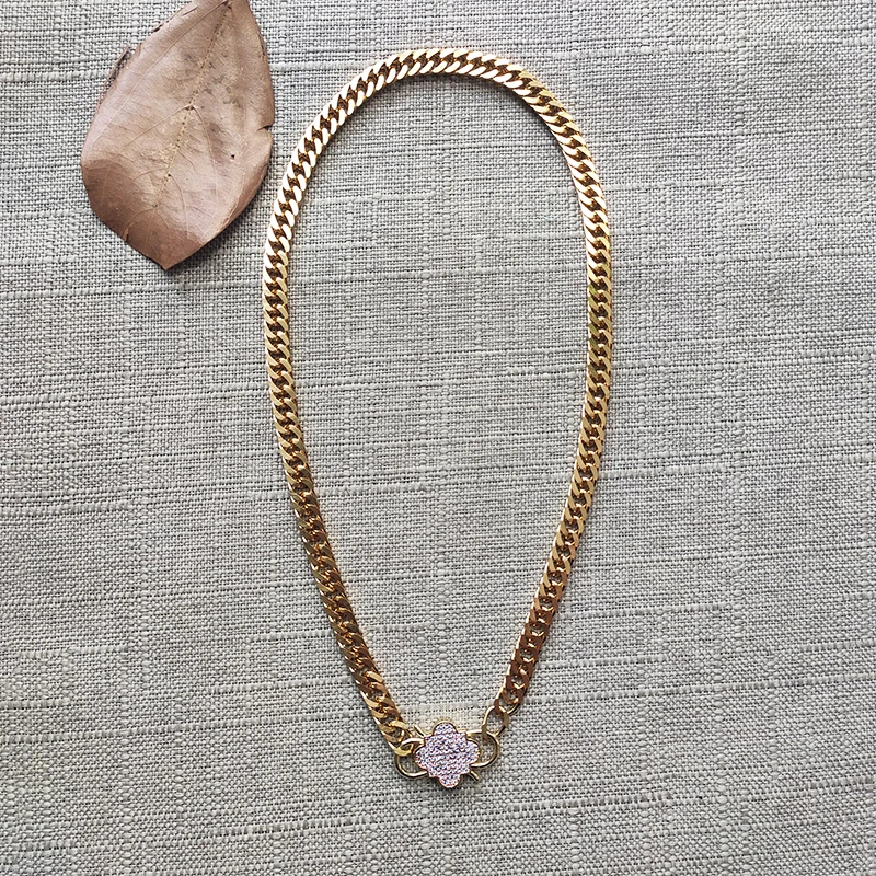 Hand-made zlata-farebná reťazca krátky náhrdelník trendy jednoduché vysoko kvalitnej nerezovej ocele reťazca choker ženy nádherné nový rok darček