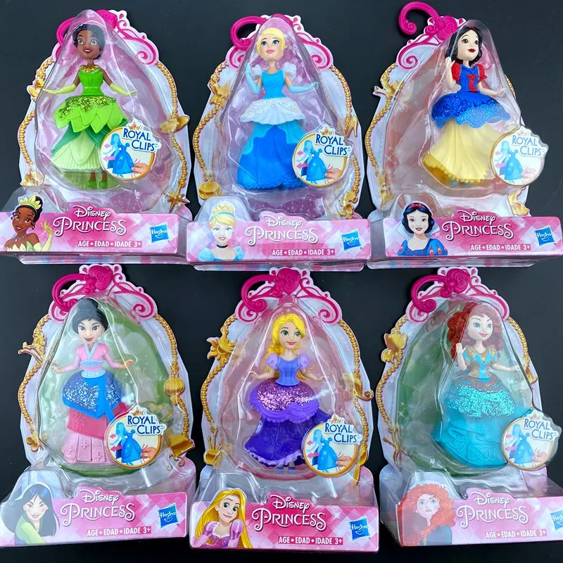 Hasbro Princezná Malé Bábiky s Royal Klipy Belle Popoluška Módny Sortiment Narodeniny Vianočný darček Dievča, Dieťa, Hračky