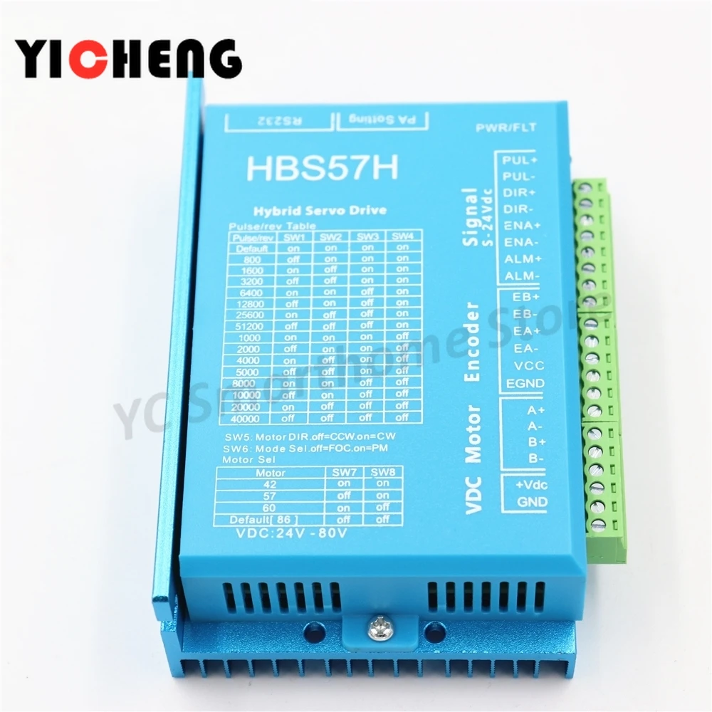 HBS57H kvality čip ,57 uzavretej slučke stepper motor vodiča, podporuje 232 komunikácia 24-80V JEDNOSMERNÝ prúd Maximálny prúd 5A