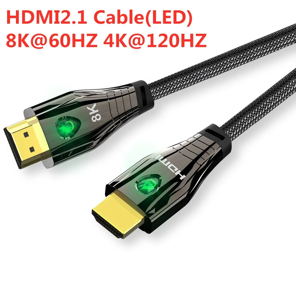 HDMI 2.1 Kábel 8K 60Hz 4K 120Hz 48Gbps ARC HIFI Káble, HDR Video Kábel pre Zosilňovač TV PS4 NS Projektor s Vysokým Rozlíšením