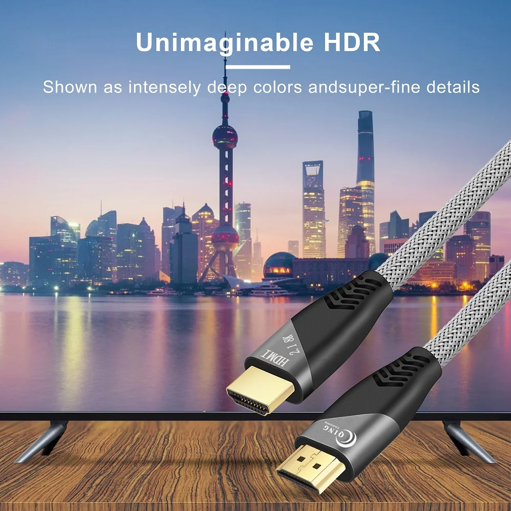 HDMI 2.1 Kábel 8K/60Hz 4K/120Hz vysokorýchlostné 48Gbps HDMI Digitálny Kábel pre Splitter Prepínač PS5 PS4 8K HD TV Projektory 8K HDMI 2.1