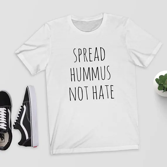 Hillbilly Šíriť Hummus Nie Je Nenávisť T-Shirt Top Tee Tričko Vegetariánska, Vegánska Ideálny Darček Zábavné Vegánska Tričko Židovskej Hummus Houmous