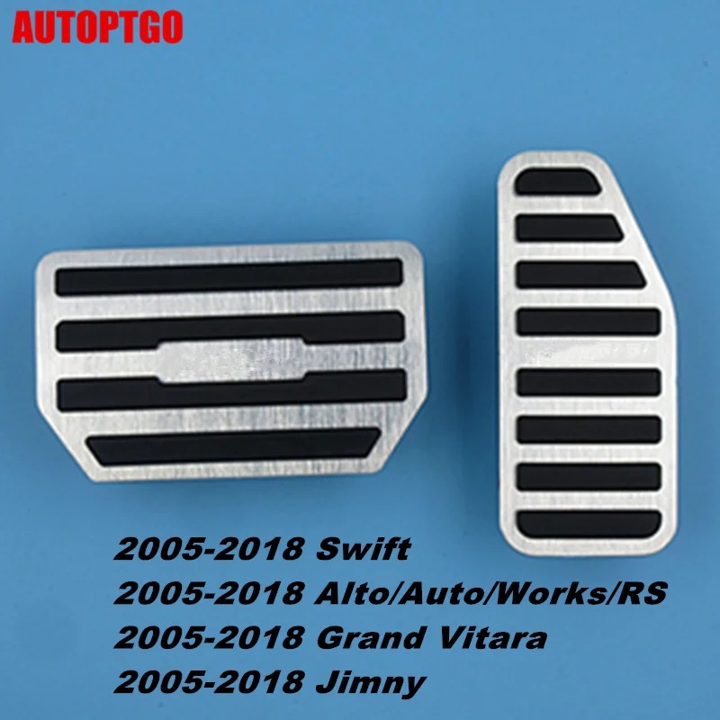 Hliník + Gumy V/MT Auto Nohy Plyn/Spojka/Brzdový Pedál Pad Kryt Pre Suzuki Grand Vitara Swift Jimny Alto 2005-2018