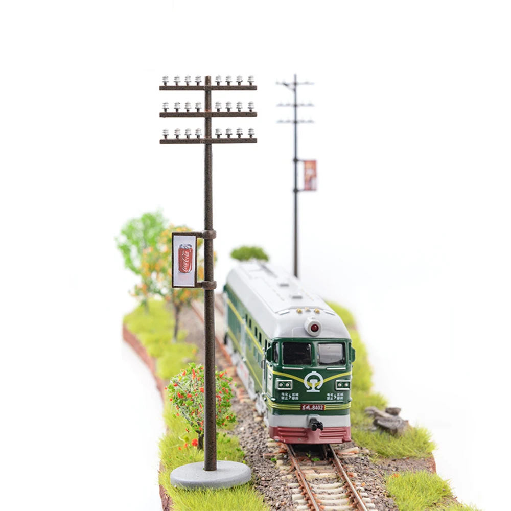 HO meradle Budovy Model Vlaku signály Micro Krajiny DIY Materiál, Príslušenstvo, Mini Telegraph Pól