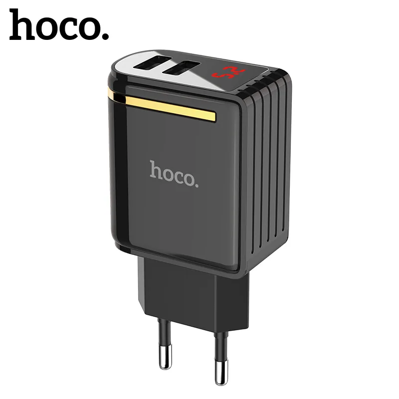 HOCO Duálny USB Nabíjačka 5V 2.4 EÚ Konektor Smart Rýchle Nabíjanie Mobilného Telefónu na Stenu Cestovná Nabíjačka adaptér pre iPhone, iPad, Samsung