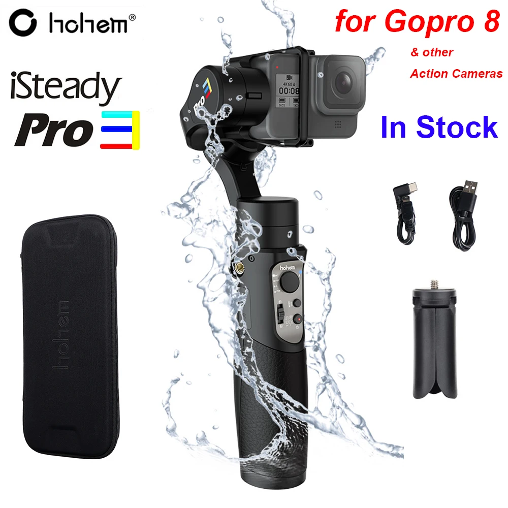 Hohem iSteady Pro 3 Splash Dôkaz 3-Os, Prenosné Gimble pre Gopro Hero 8 7/6/5/4/3 DJI Osmo Akcie SJCAM YI Cam Akciu, Fotoaparát