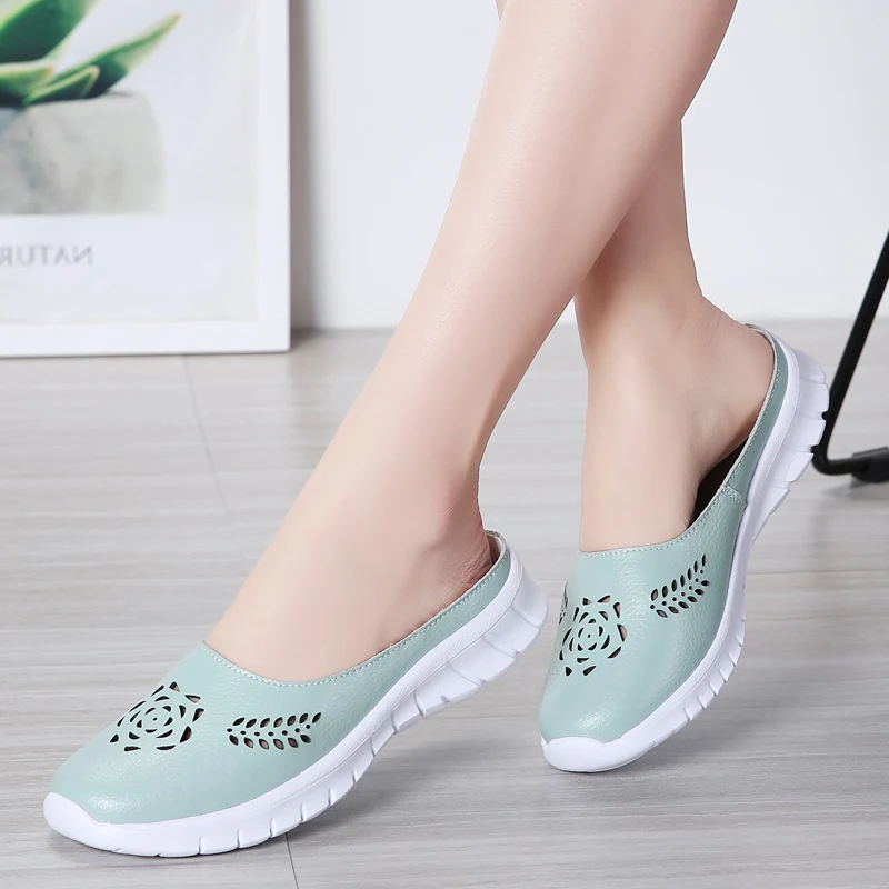 Horúce 2020 pevné ženy letné sandále, papuče flip flops Originálne Kožené ploché sandále dámske pošmyknúť na byty dreváky topánky žena