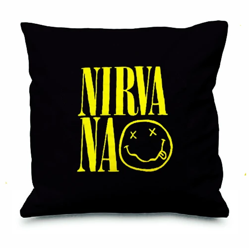 Horúce Nirvana Smajlíka Hodiť Vankúš Rockovej Hudby, Nirvana Vankúš Dekoratívne Kurt Cobain Rocková Kapela Sedacie Vankúše Sham 18