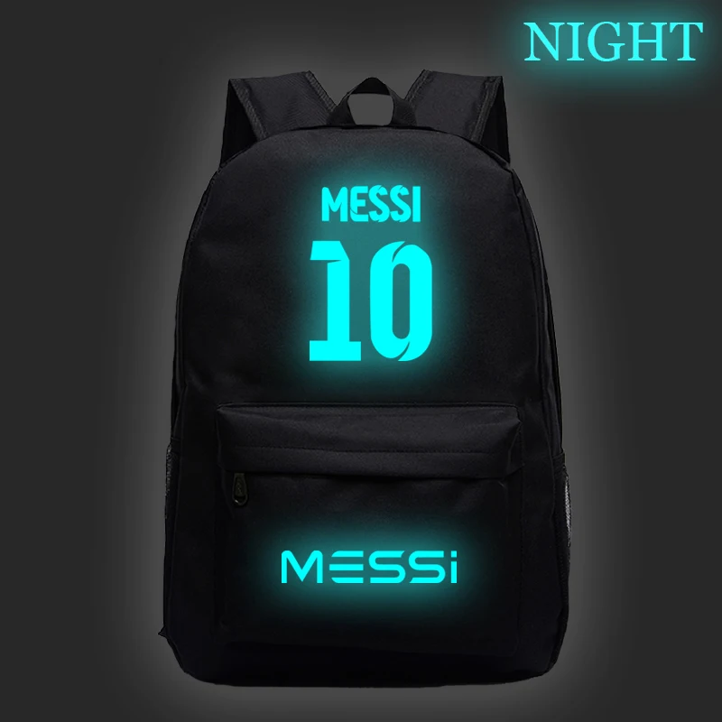 Hot Predaj Messi Svetelný Tašky Chlapci Dievčatá Študentov Školský Batoh Módne Messi 10 batoh Mladiství Muži Ženy Cestovanie Batohu