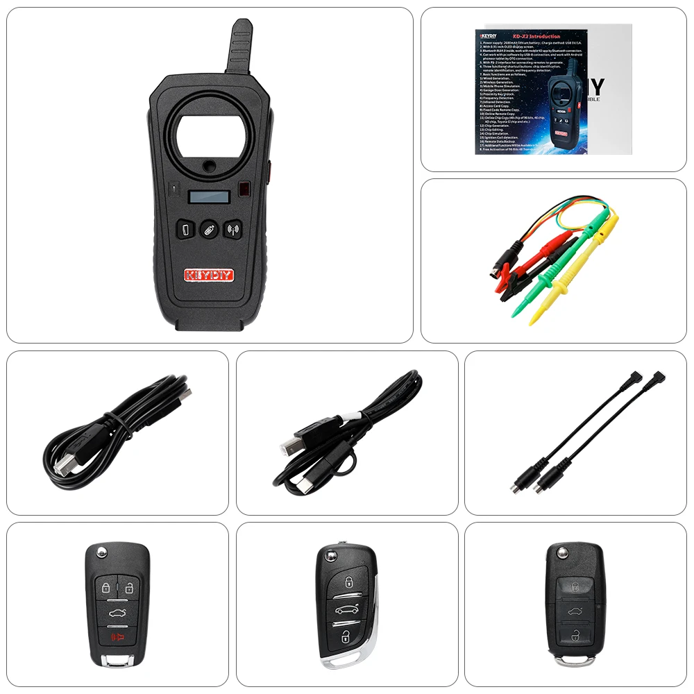 Hot Predaj OBD2 Auto Diagnostický nástroj KEYDIY KD-X2 Kľúča Vozidla, Garážové brány Vzdialenej kd x2 Generater/Čip Reader/Frekvencia