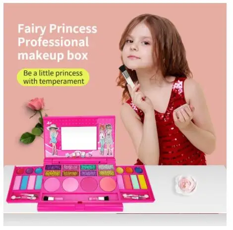 Hrať Dom Nastaviť Umývateľný Kozmetika Make-Up Hračky Deti make-up Set Hračky Krásy Mini Box Umývateľný Reálne detská Kozmetika Box