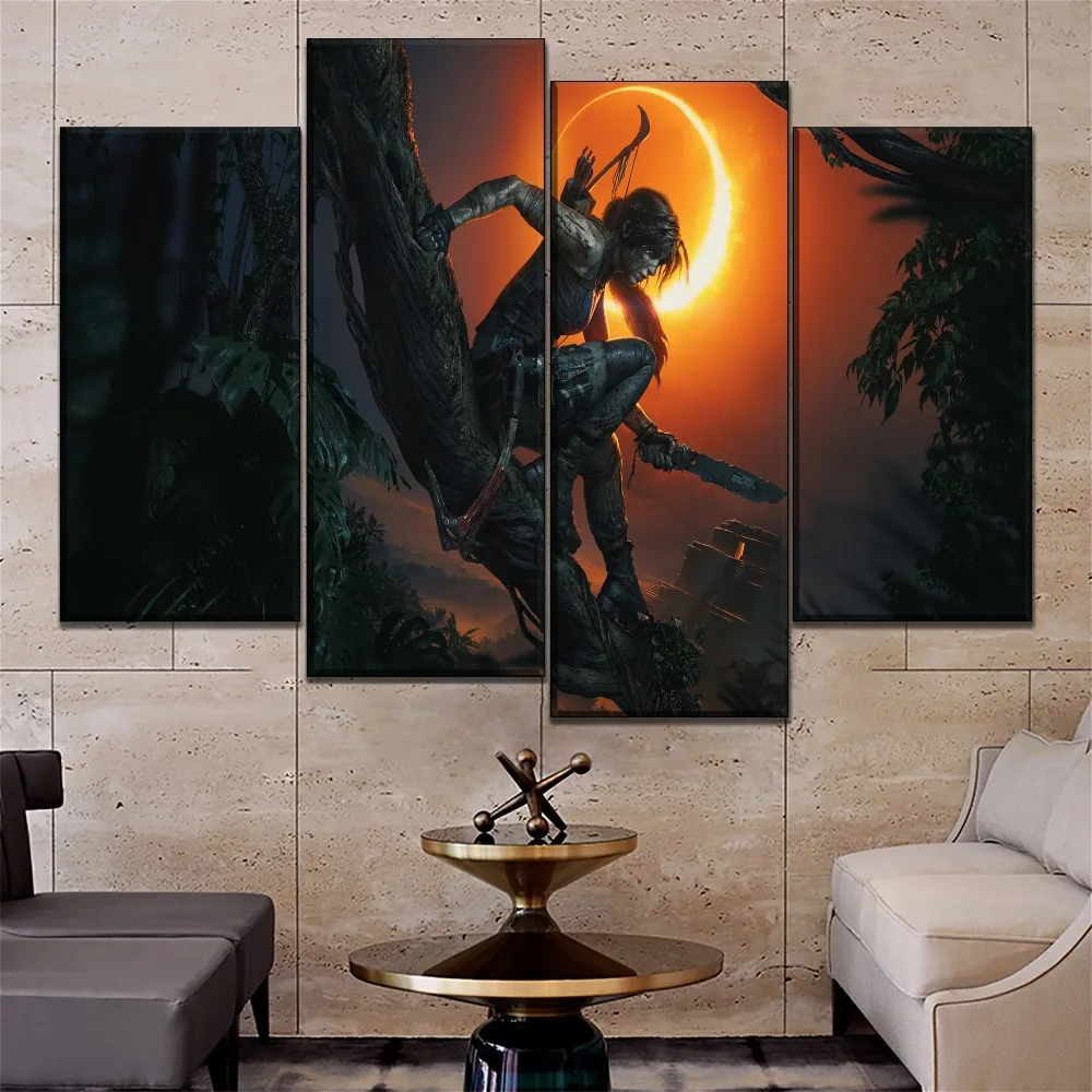 Hry, Obrázky na Stenu Dekoratívne Umenie Moderné Tlač Na Plátno Typ 3 Kusy Tieni Tomb Raider Maľovanie Domov Dekoratívne