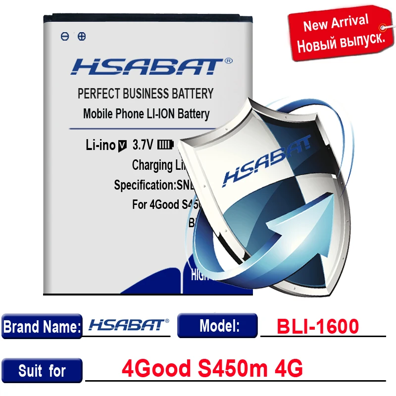 HSABAT BLI-1600 2750mAh Batérie pre 4Good S450m 4G Batérie