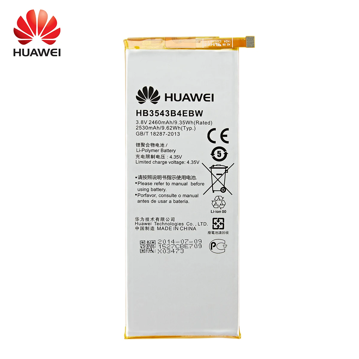 Hua Wei Pôvodnej HB3543B4EBW 2530mAh Batériu Pre Huawei Ascend P7 L07 L09 L00 L10 L05 L11 Náhradné Batérie +Nástroje