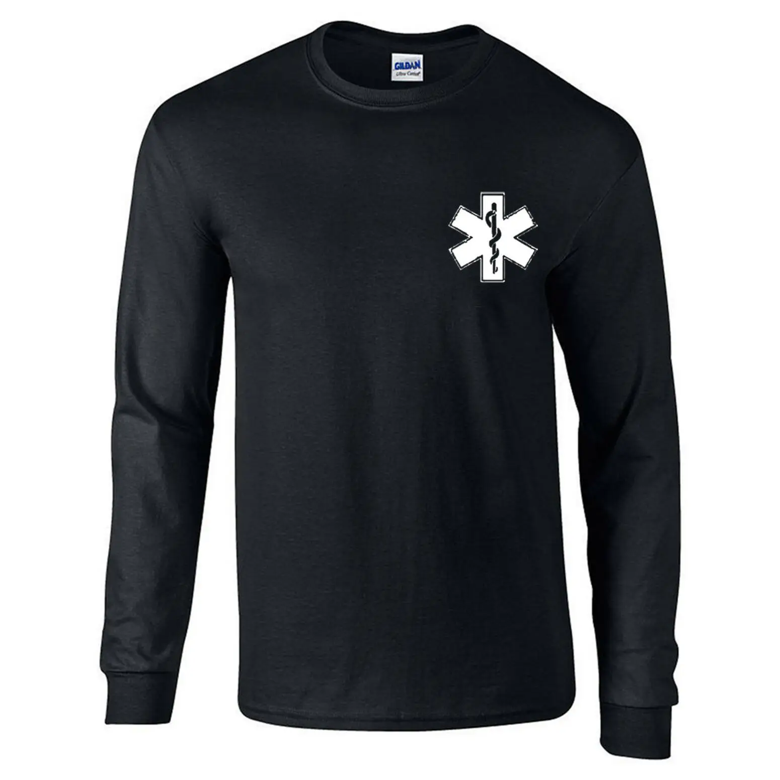 Hviezda Života EMS Logo EMT Dlhý Rukáv T-Shirt harajuku O-Krku mužov tričko