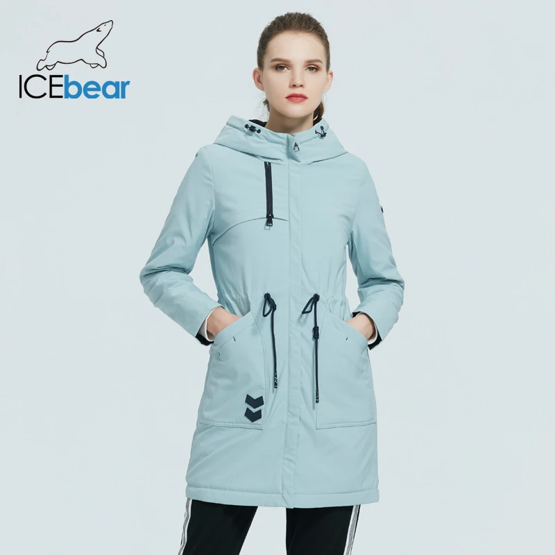 ICEbear 2020 nové príležitostné kabát vetru teplé jarné bundy vysokej kvality s kapucňou módne dámske parkas GWC20115D