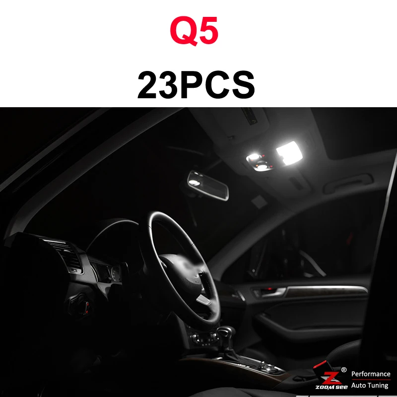 Ideálny Canbus bez chýb interiérové LED žiarovka dome mapu krytý svetla na čítanie súprava pre Audi Q3 Q5 Q7 SQ5
