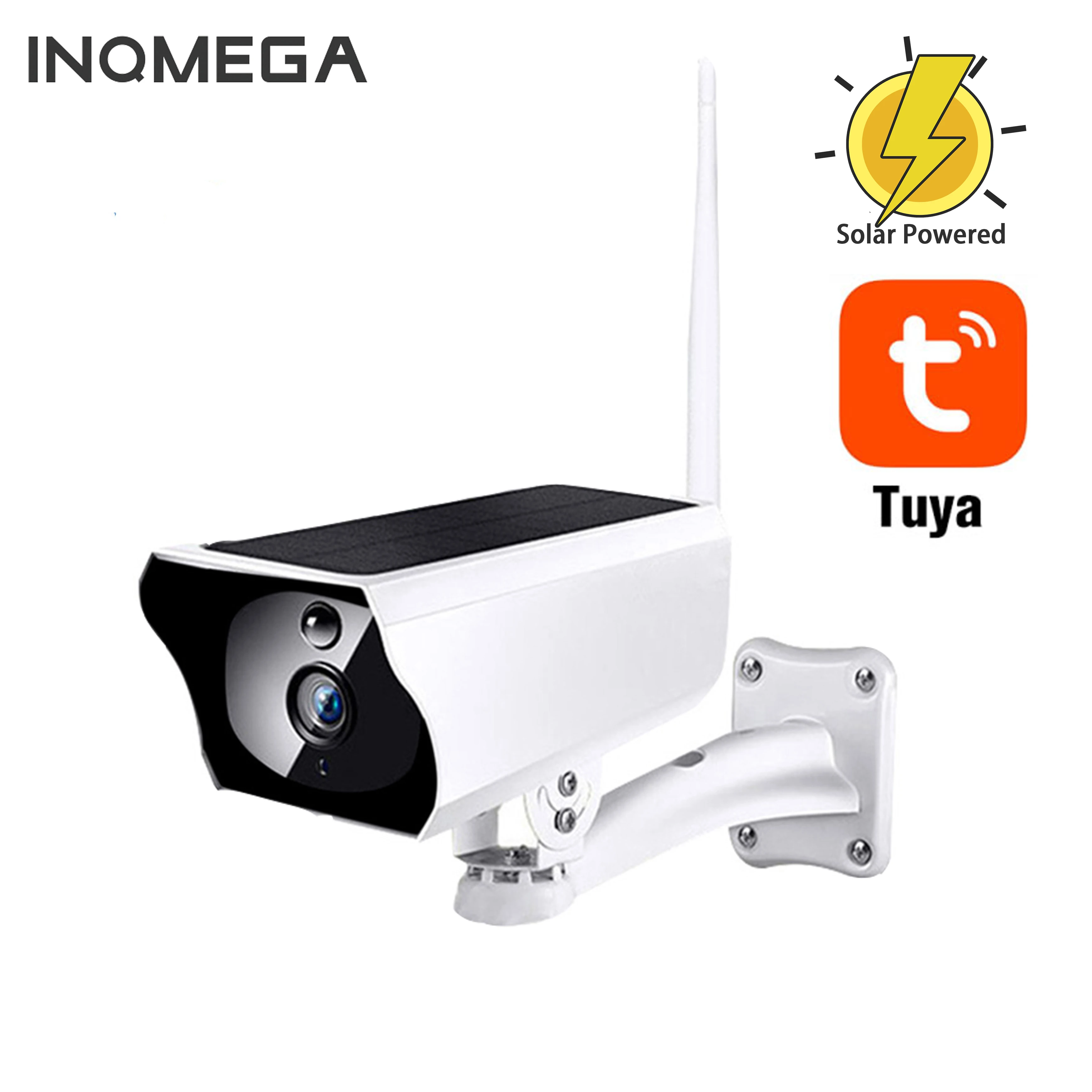 INQMEGA INTELIGENTNÉ Solárne WiFi IP Kamera 1080P Tuya Outdoor IP65 Nabíjanie Batérie Bezdrôtové Zabezpečenie Surveillance Camera PIR