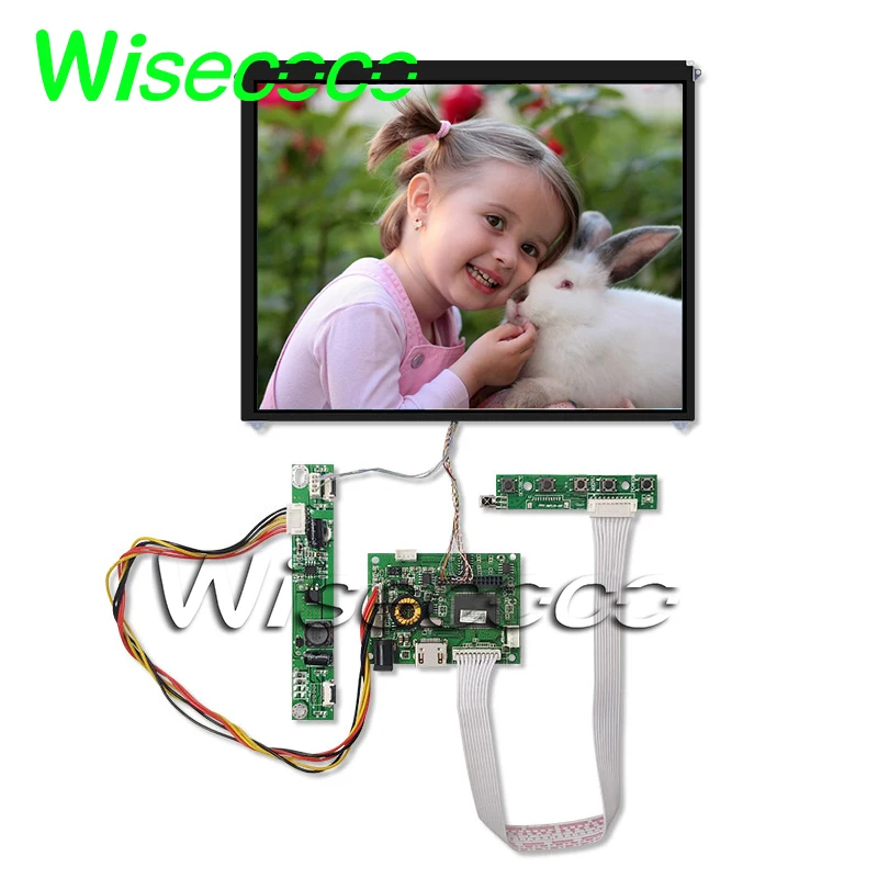 IPS 9.7 palcov HD rozlíšenie 1024x768 panel LCD displej s ovládaním rada pre DIY viacerých zariadení, DC12V 2A