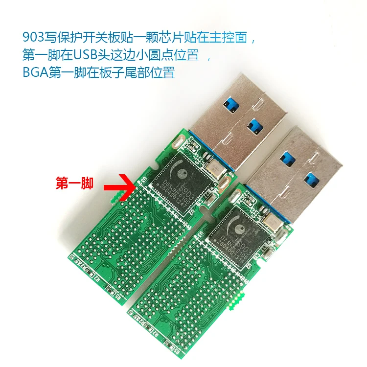 IS903 USB3.0 U Diskov PCB Hlavnej riadiacej Doske BGA132 Bga152 64PIN