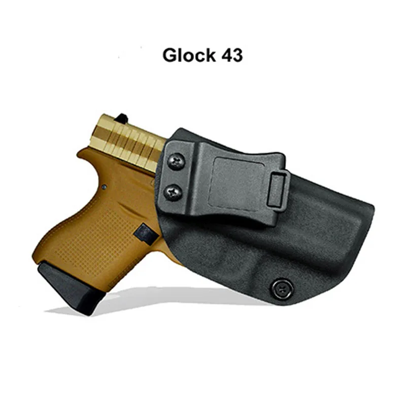 IWB Taktické KYDEX Gun Puzdro pre Glock 43 Glock 43X Airsoft Pištoľ Závesu Pravej Ruke Ukrytá Zbraň Prípade Lovu Príslušenstvo