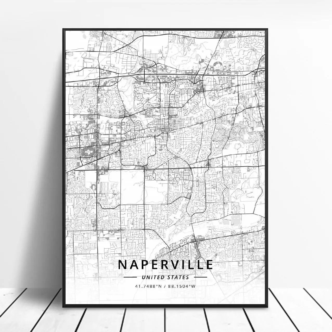 Jackson Naperville Orlando Spokane St. Louis Torrance Unitedstates Mapu Plátno Umenie Plagátu