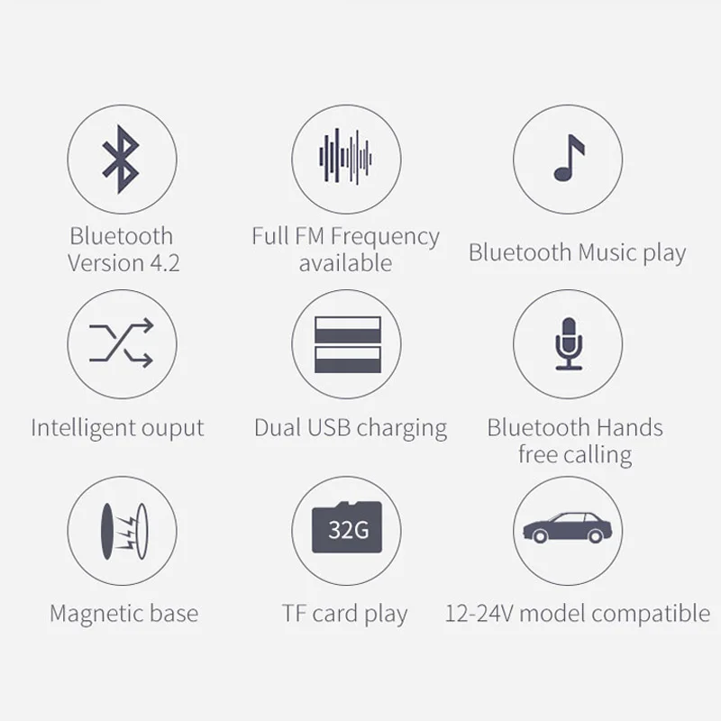 JaJaBor FM Vysielač Bluetooth do Auta Auto Bezdrôtový A2DP Audio Music Prijímač Handsfree súprava do MP3 Prehrávača, Digitálny LED Displej