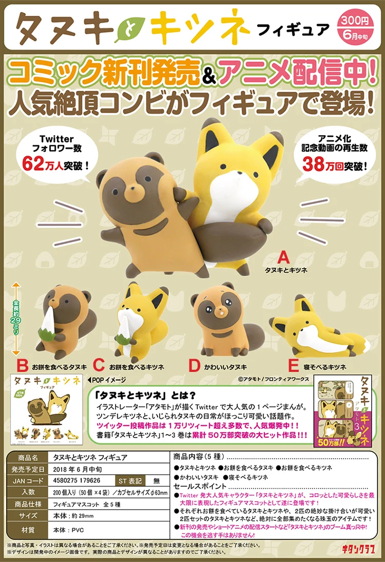 Japonsko Kapsule hračka roztomilý kreslený zvierat zábavné kawaii populárne palm cibet mýval a fox bábika údaje ploche deti darček