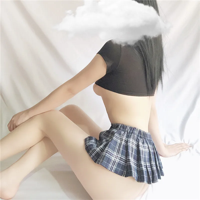 Japonská Mini Allure Topy Japonské Anime Žien Kawaii Bavlna Ultrashort Tee Vidieť Cez Porno T-Sexy tričko Krátky Rukáv Topy