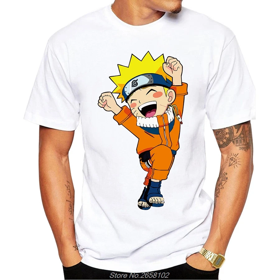 Japonské Anime Naruto Vytlačené T Košele, Topy Prispôsobiť Vytlačené Krátky Rukáv Tees Lete Mužov Cartoon T-shirt Harajuku Streetwear