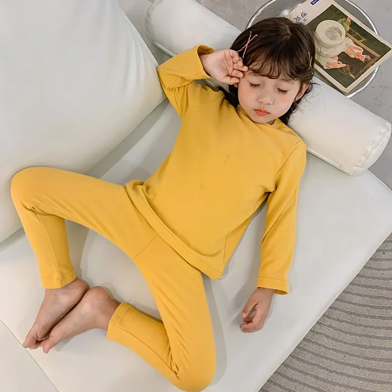 Jar v Zime Deti Pyžamá Nastaviť Teplé Pevné Sleepwear Deti Chlapci Dievčatá Pyjamas Deti, Oblečenie Pre 1-6T