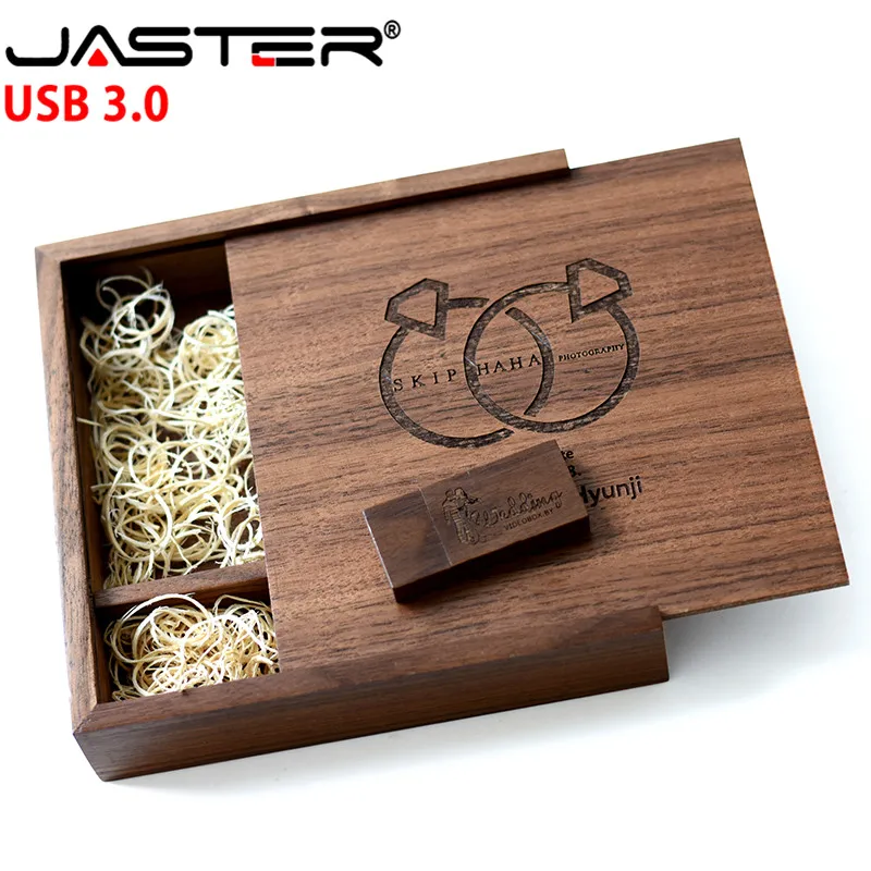JASTER USB 3.0 ZADARMO LOGO Javorový Album Fotografií usb+Box flash kl ' úč 4G 16GB 32GB 64GB Fotografie Svadobný dar 170*170*35 mm