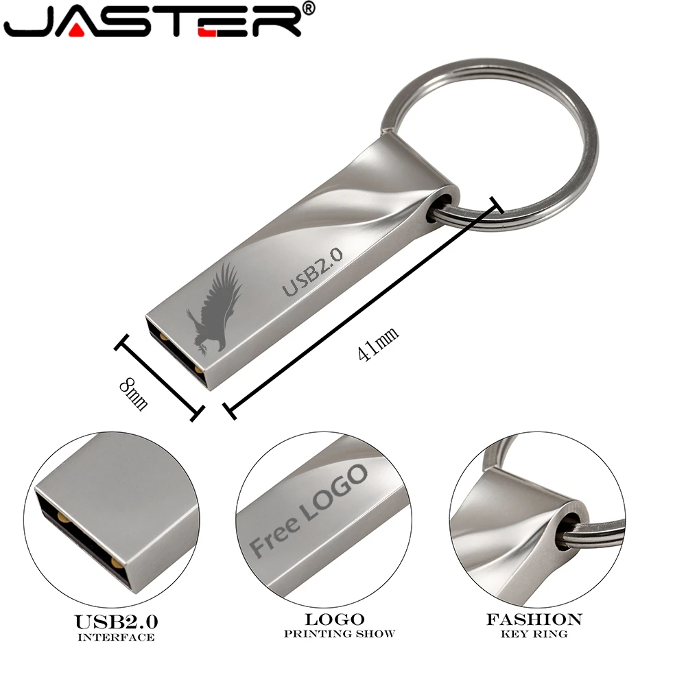 JASTER Usb Flash Disky 64Gb Mini Usb Flash Metalen Pero Sleutel Schijf Logo kl ' úč Stick Flash Geheugenkaart 32 Gb /8 Gb/4 Gb