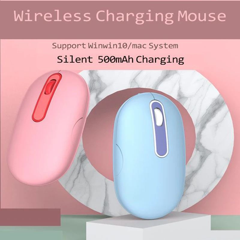 Jelly Špirála Candy Farby 2.4 G Wireless Mouse Nabíjateľná Tichý Myši na Notebook pracovnej Plochy Kliknite na položku Tichý Mini Prenosná Myš