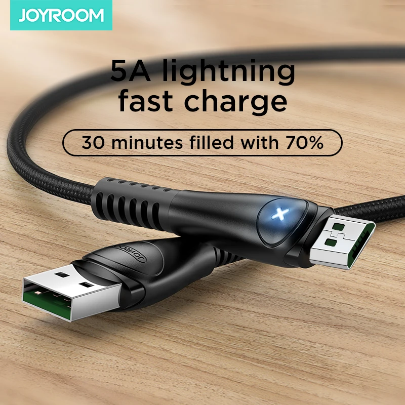 Joyroom 5A Rýchle Nabíjanie Micro USB Kábel Pre Xiao Samsung S LED Android Mobilný Telefón, Micro USB Kábel, Nabíjačku, Dátový Kábel