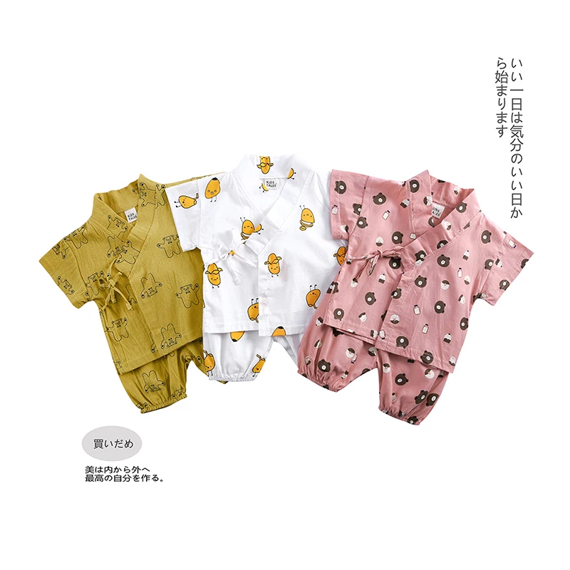 JT-251 Cartoon detské pyžamo sady deti pyžamá chlapci dievčatá noc dieťa vo vnútri 2 ks. Súbor letné detské oblečenie set