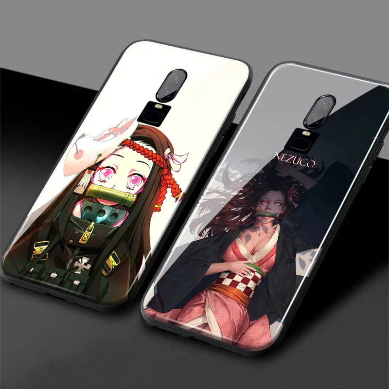 Kamado Nezuko meme Kimetsu č Yaiba anime mäkké silikónové sklo telefón prípade kryt plášťa hladký Pre OnePlus 6 6T 7 7T 8 Pro