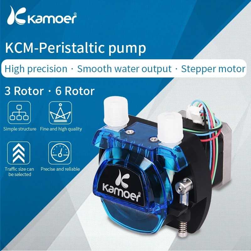 Kamoer KCM 12V/24V Peristaltické Vodné Čerpadlo s Stepper Motor a BPT / Kremíkové Trubice Podporuje Self-Priming Viac ako 2 Metre