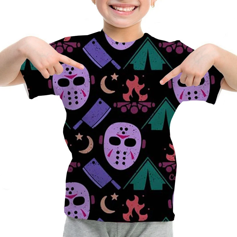 Kawaii Horor Film 3d Print T Shirt Deti Legrační Karikatúra Chlapci/dievčatá T-shirt Top Shirt Grafické Tričko Deti T-Shirts Oblečenie