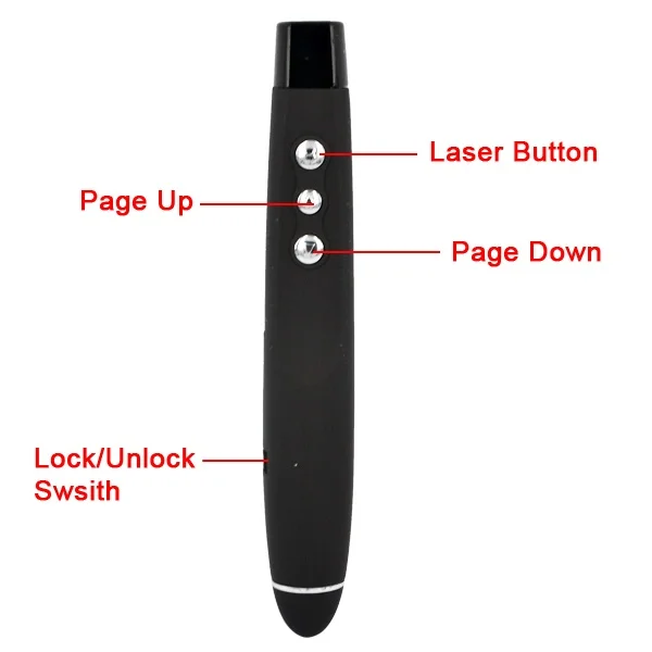 Kebidumei USB Bezdrôtovej Powerpoint Prezentácie RF Diaľkový ovládač PPT Moderátorka Červené Laserové Ukazovátko Pera na Ploche Notebook